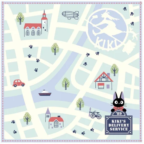 Produktbild zu Kikis kleiner Lieferservice - Mini-Handtuch - City Map