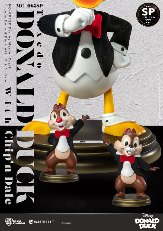 Disney - Master Craft - Tuxedo Donald Duck with Chip'n Dale