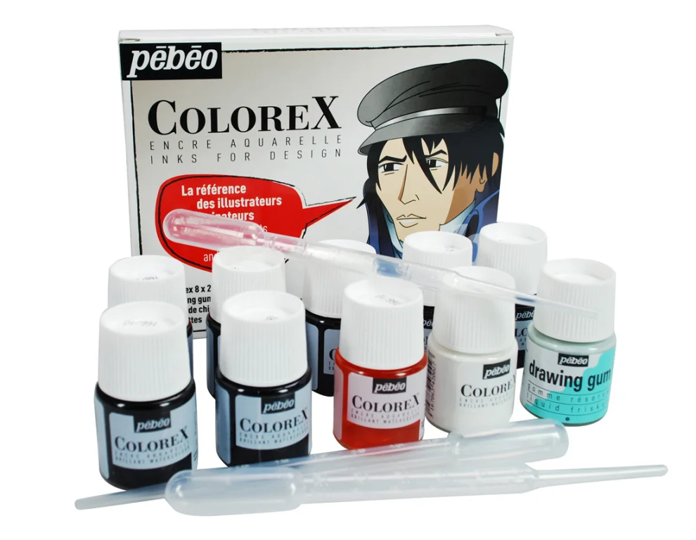 Colorex - Design Set - 8x Aquarellfarben + 3 Pipetten
