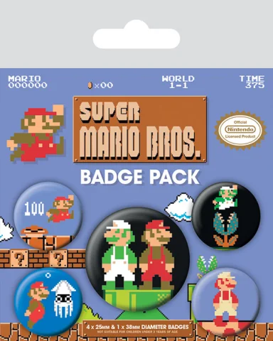 Produktbild zu Super Mario Bros. - Badge Pack - 5er Set Ansteck-Buttons