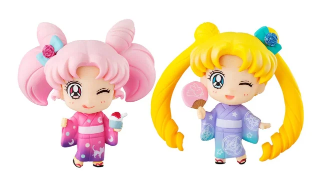 Produktbild zu Sailor Moon - Petit Chara! - Sailor Moon & Chibiusa (Kyotobeni Ver.)