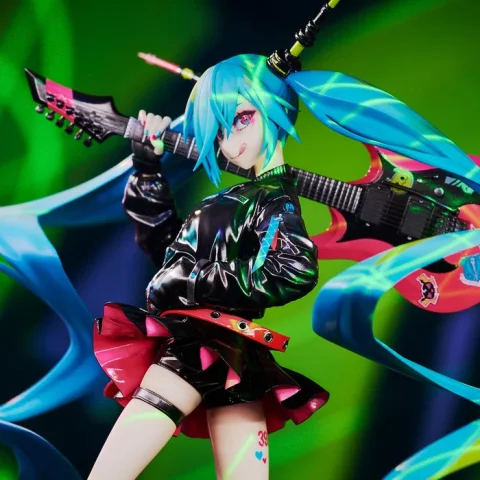 Produktbild zu Character Vocal Series - Scale Figure - Miku Hatsune (LAM Rock Singer Ver.)