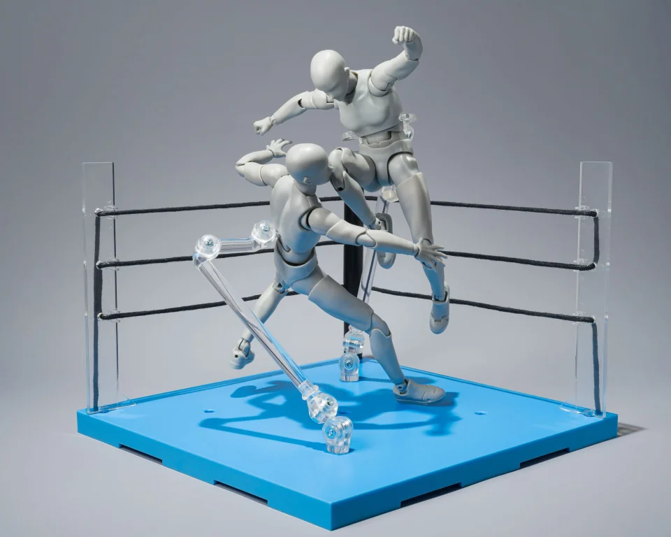 Tamashii Stage - Zubeh&ouml;r - ACT Ring Corner & Folding Chair Set (Neutral)