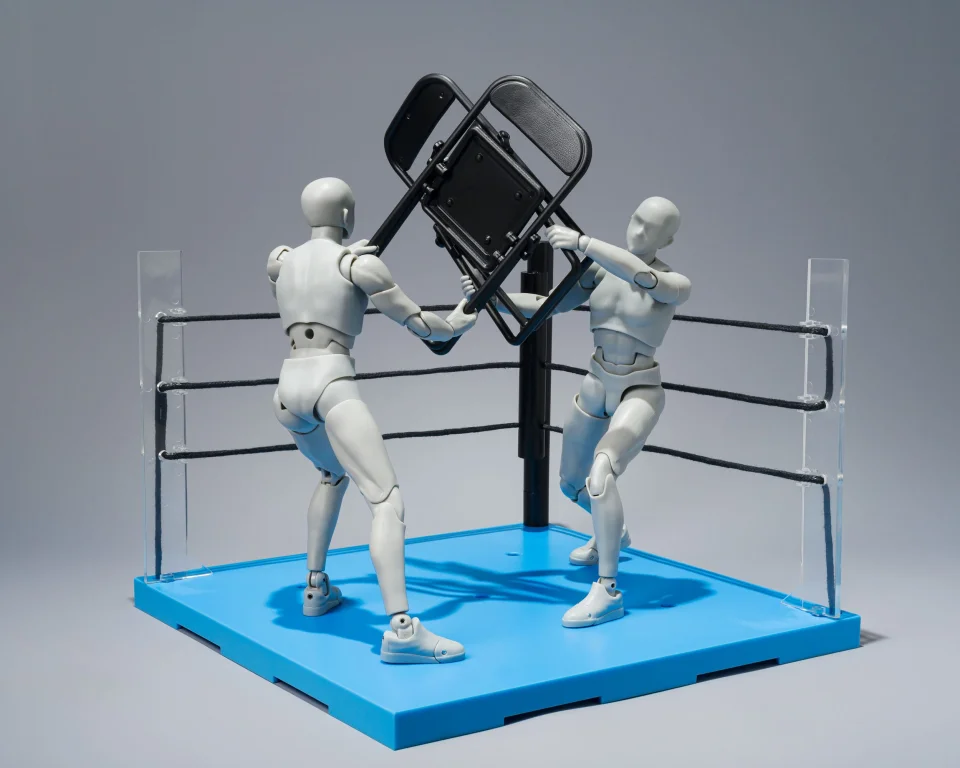 Tamashii Stage - Zubeh&ouml;r - ACT Ring Corner & Folding Chair Set (Neutral)