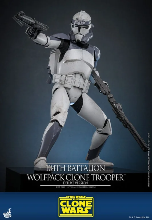 Star Wars - Scale Action Figure - 104th Battalion Wolfpack Clone Trooper (Deluxe Version)