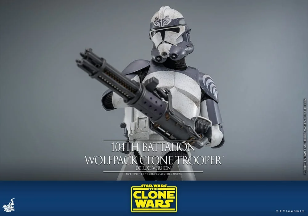 Star Wars - Scale Action Figure - 104th Battalion Wolfpack Clone Trooper (Deluxe Version)