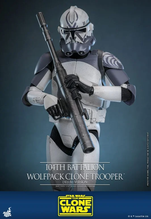 Star Wars - Scale Action Figure - 104th Battalion Wolfpack Clone Trooper (Deluxe Version)