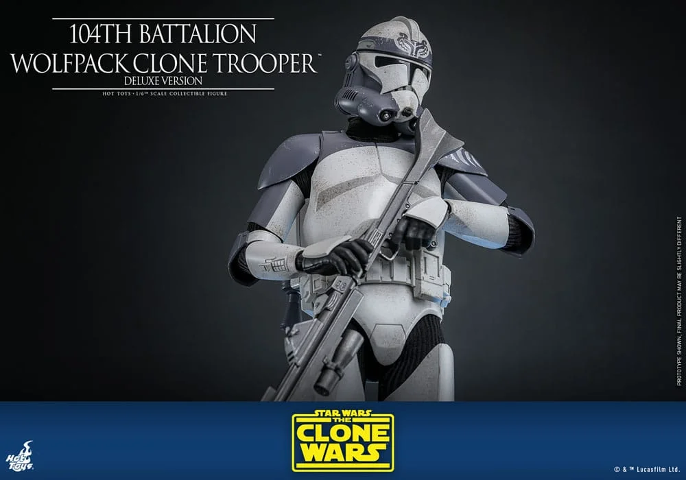 Star Wars - Scale Action Figure - 104th Battalion Wolfpack Clone Trooper (Deluxe Version)