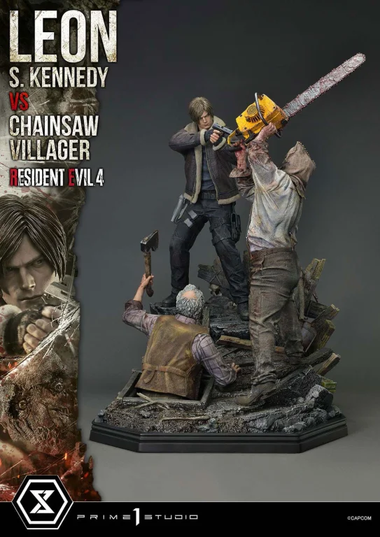 Resident Evil - Ultimate Premium Masterline - Leon S. Kennedy vs. Chainsaw Villager