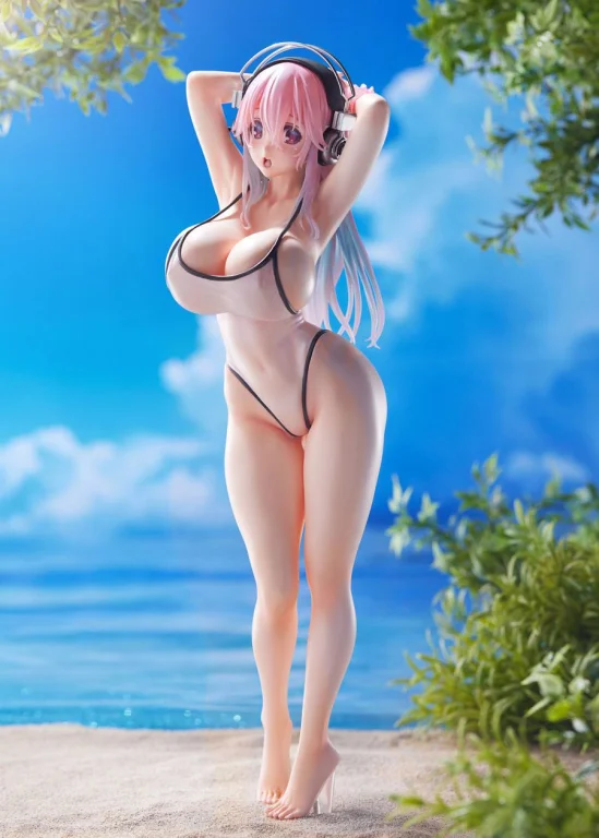 Super Sonico - Scale Figure - Super Sonico (White swimwear style)