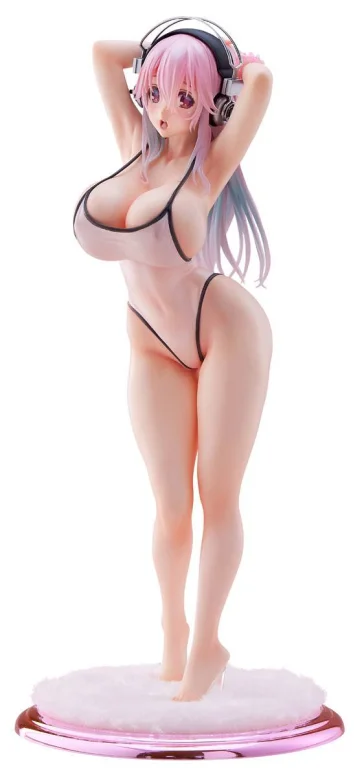 Super Sonico - Scale Figure - Super Sonico (White swimwear style)