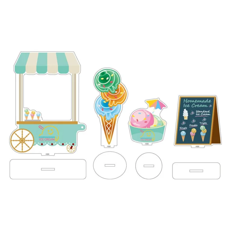 Nendoroid More - Nendoroid Zubehör - Acrylic Stand Decorations: Ice Cream Parlor