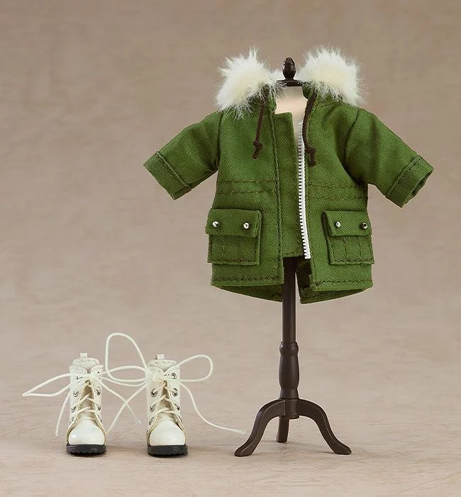 Nendoroid Doll - Zubehör - Outfit Set: Warm Clothing Set Boots & Mod Coat (Khaki Green)