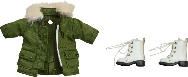 Produktbild zu Nendoroid Doll - Zubehör - Outfit Set: Warm Clothing Boots & Mod Coat (Khaki Green)