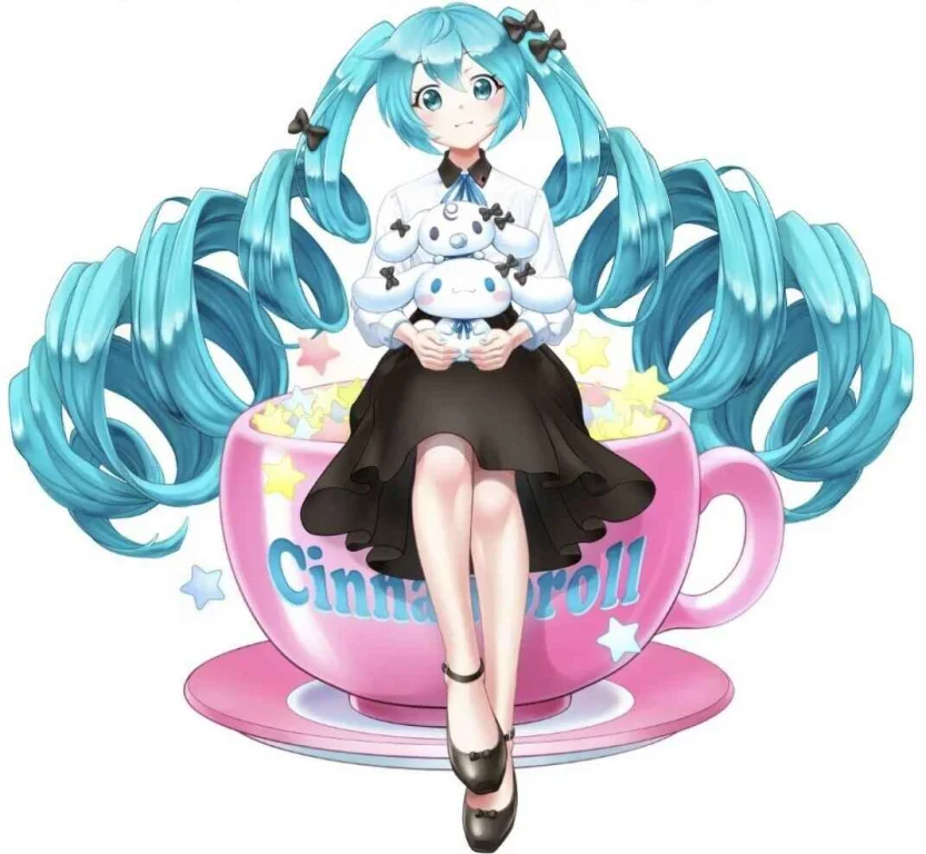 Character Vocal Series - Hatsune Miku &times; Cinnamoroll - Chokonose Premium Figure - Miku Hatsune (Sumashi Ver.)