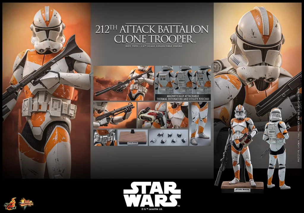 Star Wars - Scale Action Figure - 212th Attack Battalion Clone Trooper (Deluxe Version)