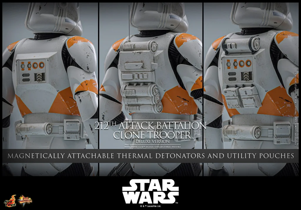 Star Wars - Scale Action Figure - 212th Attack Battalion Clone Trooper (Deluxe Version)