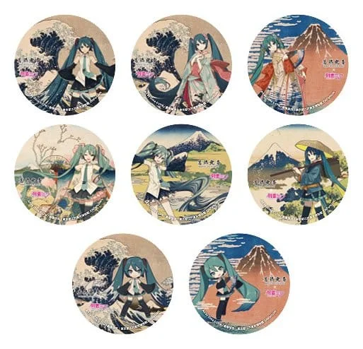 Character Vocal Series - Katsushika Hokusai &times; Hatsune Miku - Button - Set