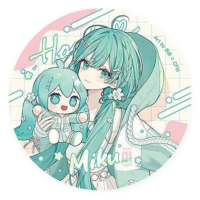 Character Vocal Series - Miku Hug Series - Button - Miku Hatsune (Flower Ver.)