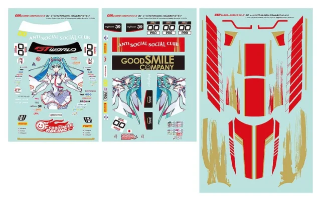 Produktbild zu Character Vocal Series - Miniature Car Zubeh&ouml;r - GSR Character Customization Series Stickers 052 (Racing Miku SPA 2025 Ver.)