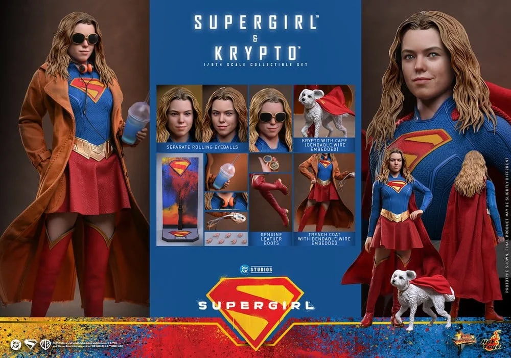 Supergirl - Scale Action Figure - Supergirl & Krypto