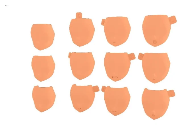 Produktbild zu Megami Device - Plastic Model Kit Zubeh&ouml;r - M.S.G Face Set Buster Doll (Skin Color E)