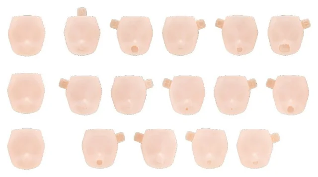 Produktbild zu Megami Device - Plastic Model Kit Zubeh&ouml;r - M.S.G 10 Face Set PUNI☆MOFU 01 (Skin Color C)