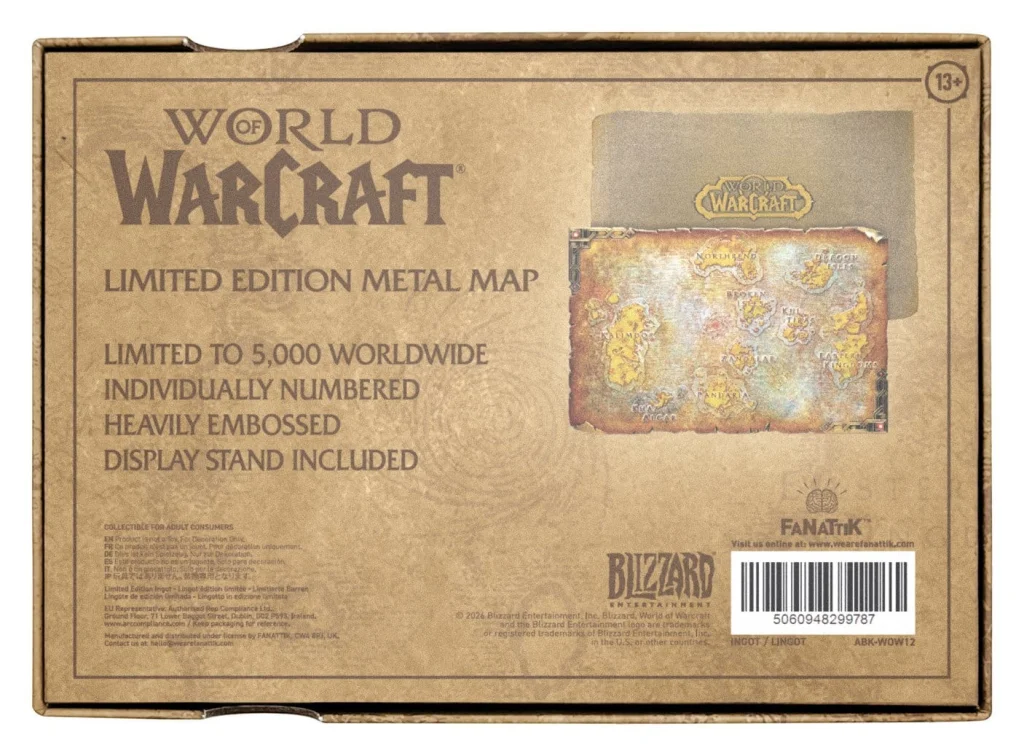 World of Warcraft - Metal Map - Azeroth (Limited Edition)