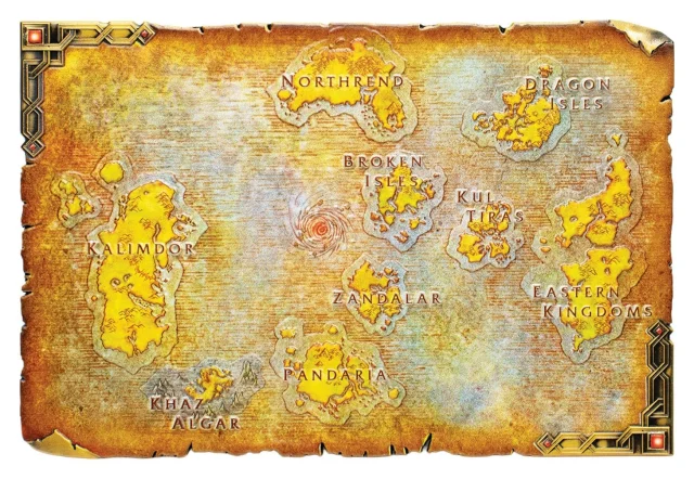 Produktbild zu World of Warcraft - Metal Map - Azeroth (Limited Edition)