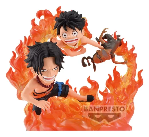 Produktbild zu One Piece - World Collectable Figure - Log Stories - Portgas D. Ace & Monkey D. Ruffy (Marineford)