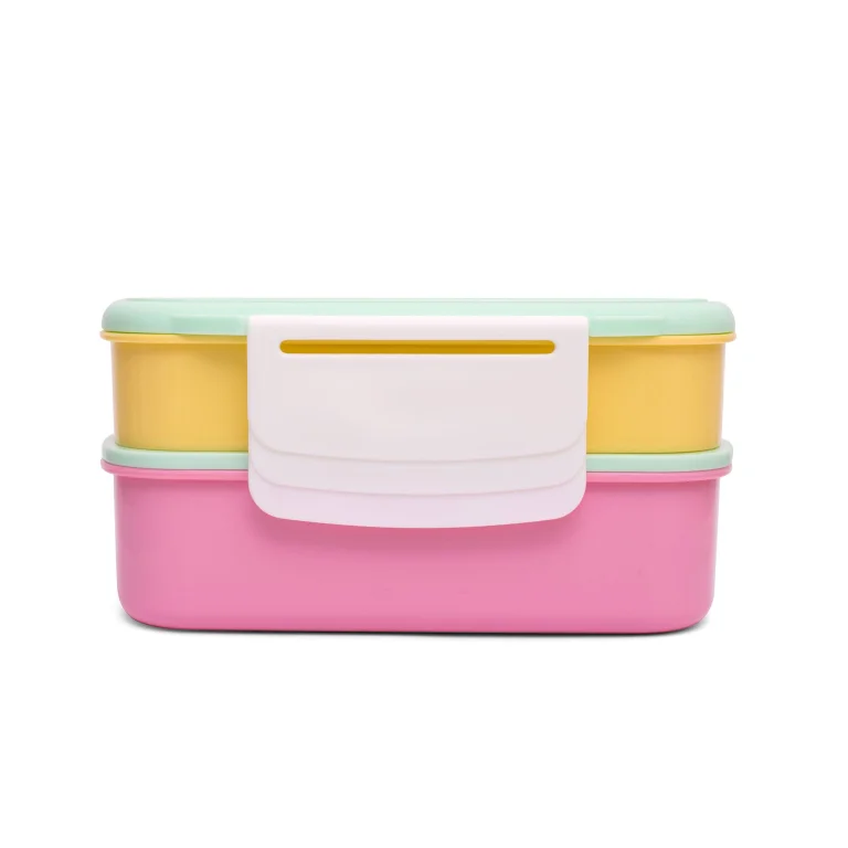Hello Kitty x Pusheen - Double Layer Lunchbox - Lunchbox mit L&ouml;ffel & Gabel