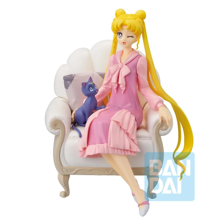 Sailor Moon - Ichibansho Figure - Usagi Tsukino & Luna (Antique Style)