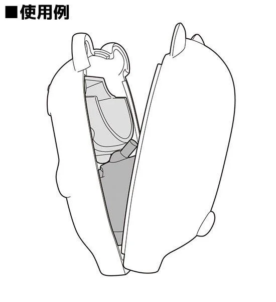 Nendoroid More - Nendoroid Zubehör - Face Parts Case (Blue Dinosaur)