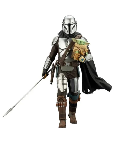 Produktbild zu Star Wars - ARTFX+ - Mandalorian & Grogu with Beskar Staff