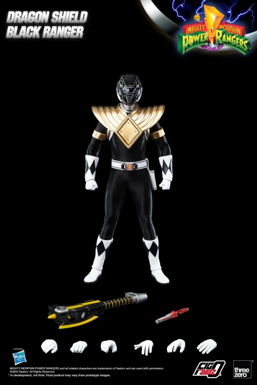 Power Rangers - FigZero - Dragon Shield Black Ranger