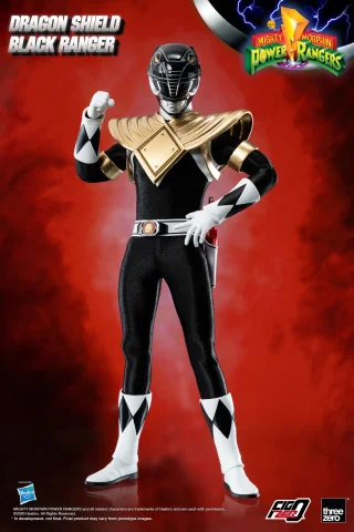 Produktbild zu Power Rangers - FigZero - Dragon Shield Black Ranger
