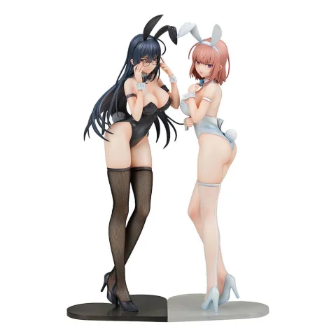 Produktbild zu ICOMOCHI - Scale Figure - Black Bunny Aoi & White Bunny Natsume